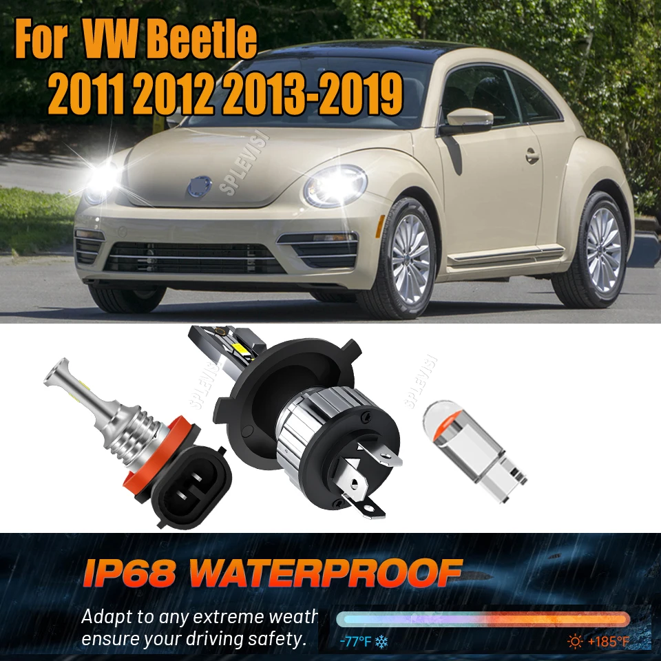 

H4 H11 CSP светодиодные белые фары противотуманные фары с кристально чистым видением для VW Beetle 2011 2012 2013 2014 2015 2016 2017 2018 2019