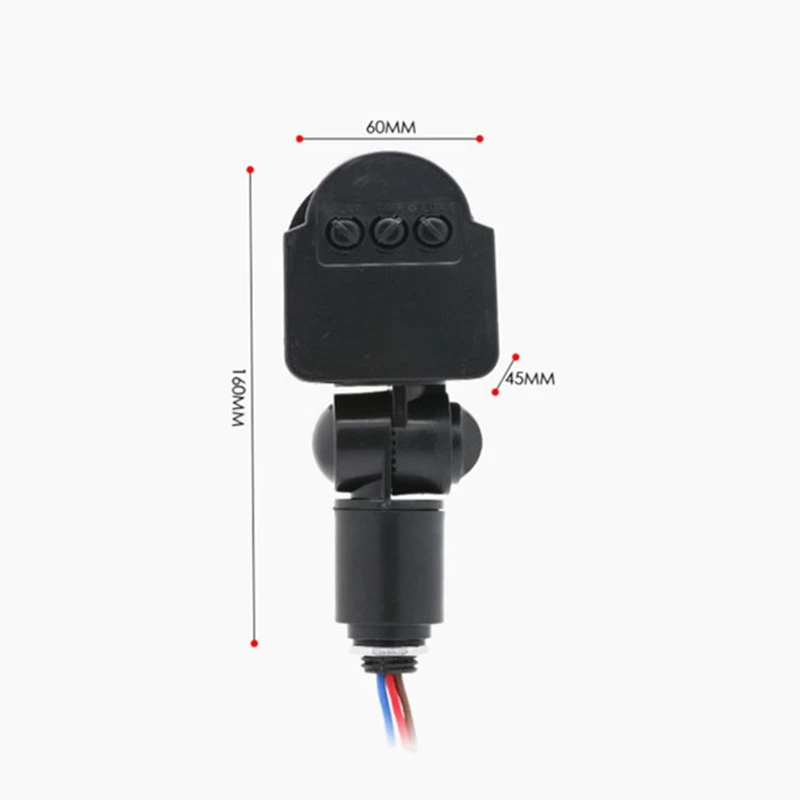 ไฟ LED Motion Sensor สวิตช์ PIR เครื่องตรวจจับอินฟราเรดเครื่องตรวจจับการเคลื่อนไหวอัตโนมัติเปิดปิดอัตโนมัติกลางแจ้ง
