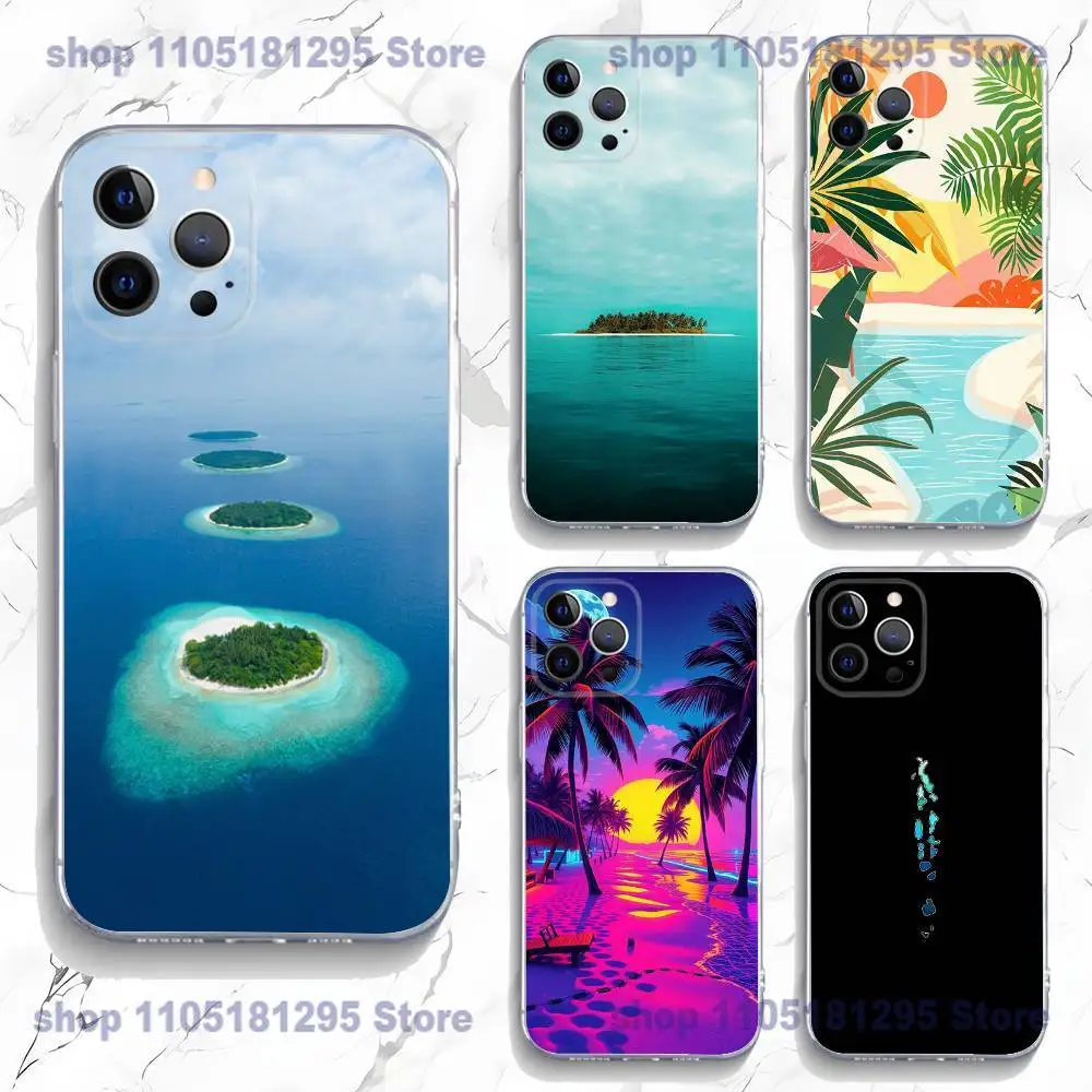 

MALDIVES Map Phone Case For iPhone 17,16,15,14,13,12,11 Plus,Pro,Max,XR,Plus,E,Mini Transparent Soft Cover