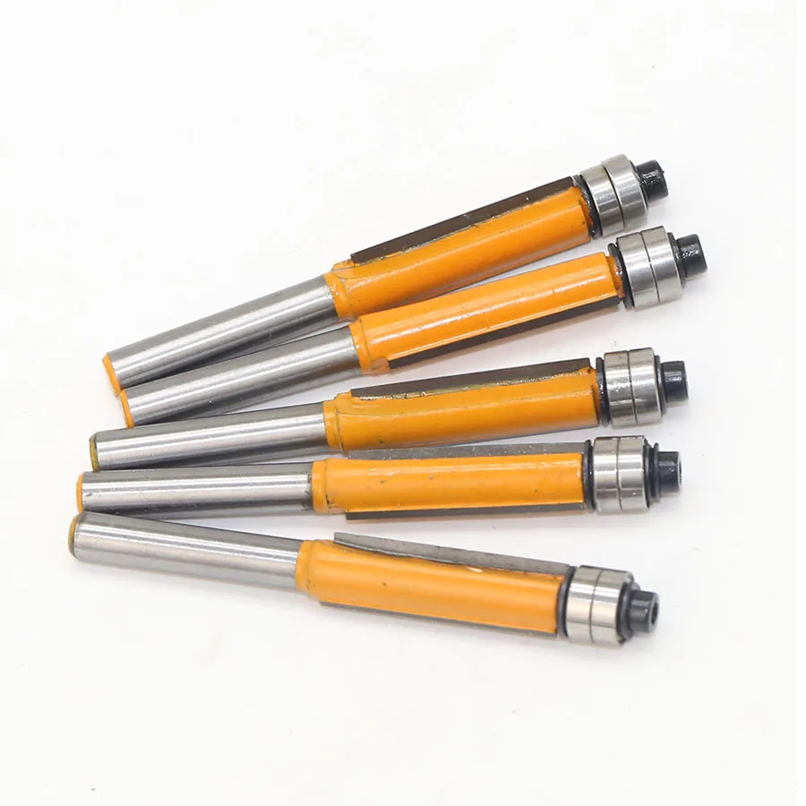 Flush Trim Router Bit para Carpintaria, End Bearing, Ferramenta de corte, 1/4 Shank, 1Pc