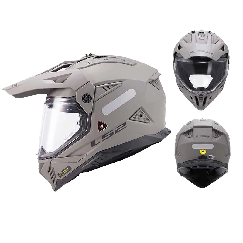 Airo LS2 MX702 Anti-Fog Dual-Lens Full-Face Motorcycle Helmet for Men and Women All-Season New Condition ABS Material