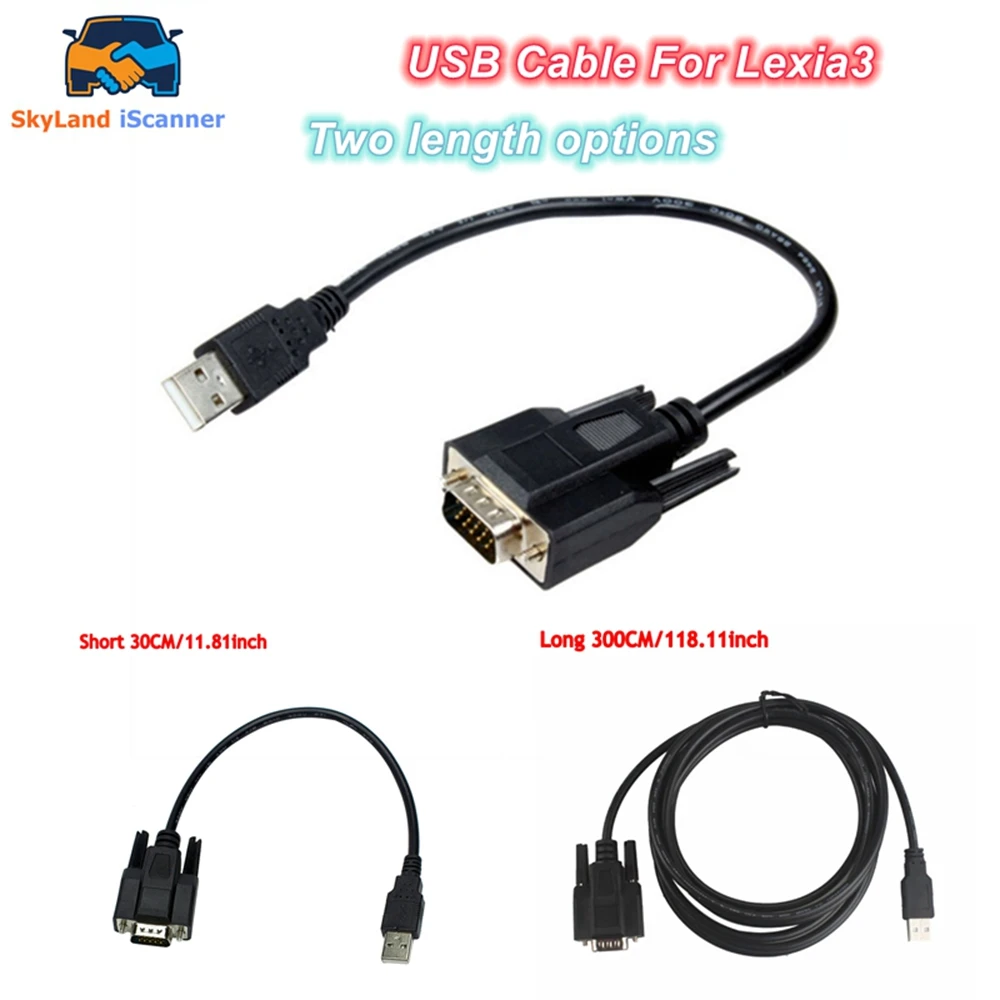 Newest USB Cable For Lexia-3 PP2000 Diagnostic Tool Short USB Long USB Connector Super practical For Lexia3 For Citroen Peugeot