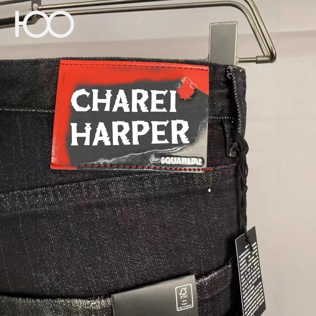 MENS JEANS 9950PANTS chareiharper 100 กางเกงยีนส์ลําลองผู้ชายใหม่อินเทรนด์ฤดูใบไม้ผลิและฤดูร้อนหลวมขาตรงกางเกงลําลองผู้ชายยาว