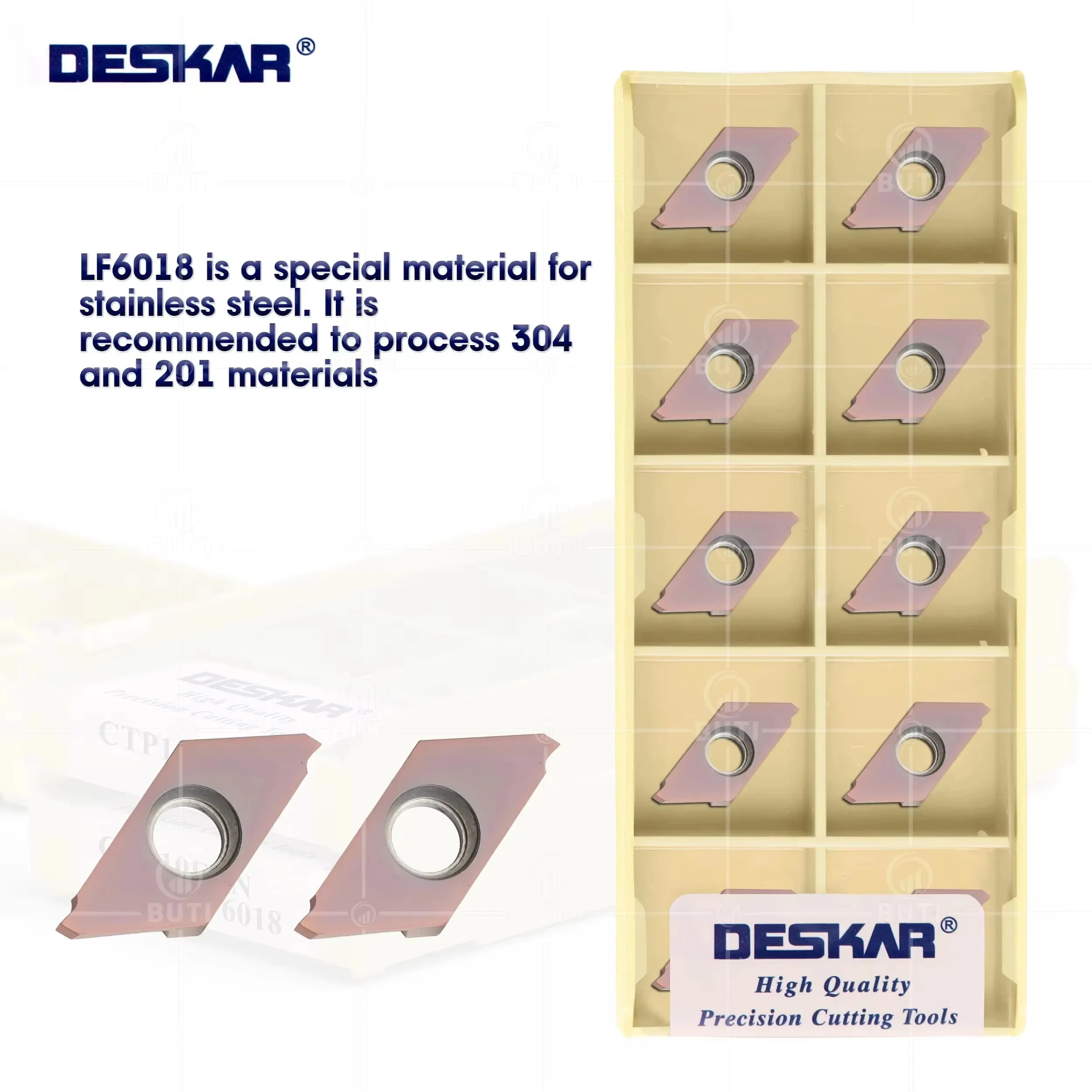 

DESKAR 100% Original Numerical Control Lathe Grooving Blade CTP07FR/FRN CTP10FR/FRN CTP15FR/FRN CTP20FR/FRN LF6018 Slotting Tool