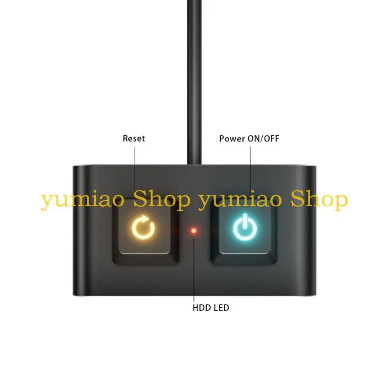 587B Aluminum Shell Desktop Computer External Power Reset Switches Mechanical Keycaps