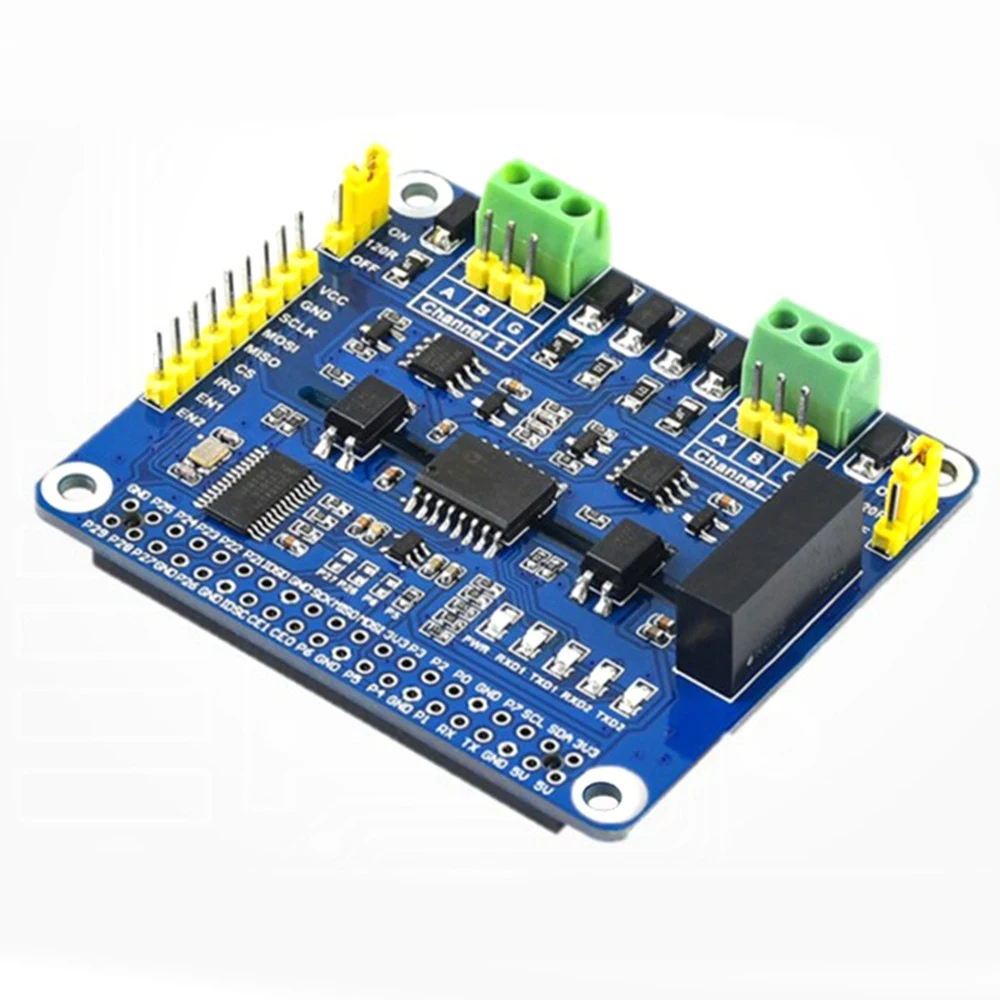 Waveshare Dual-Channel Isolated RS485 Expansion Board Module For Raspberry Pi 40 Pin GPIO Onboard SC16IS752/SP3485