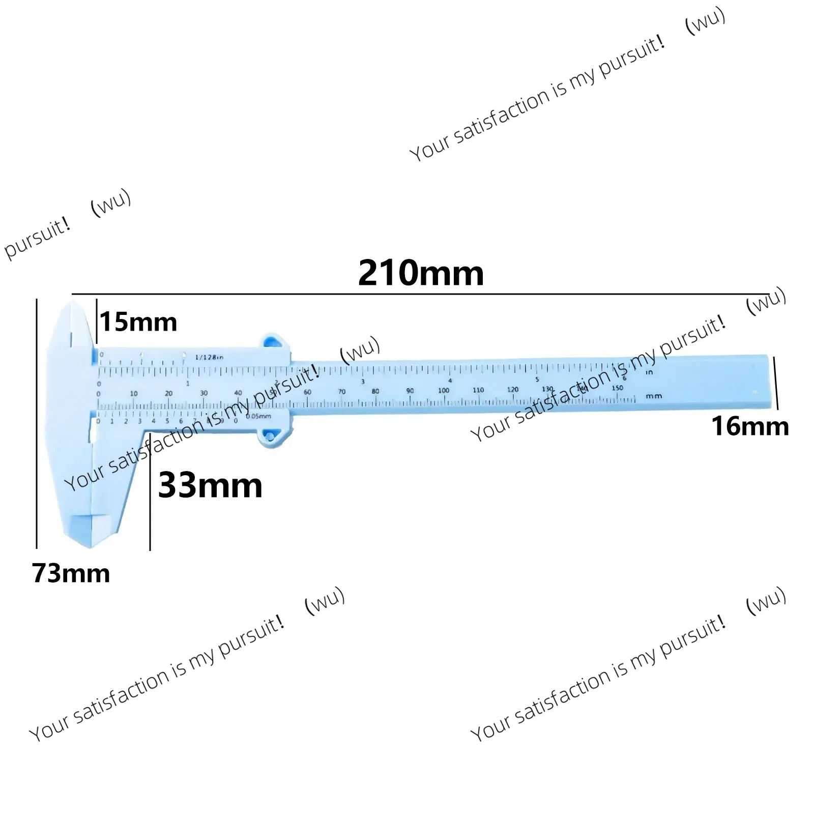 مقياس فرجار رنيه 0-150 مم من البلاستيك، مناسب لطلاب المدارس والمجوهرات لقياس الأدوات اليدوية #4