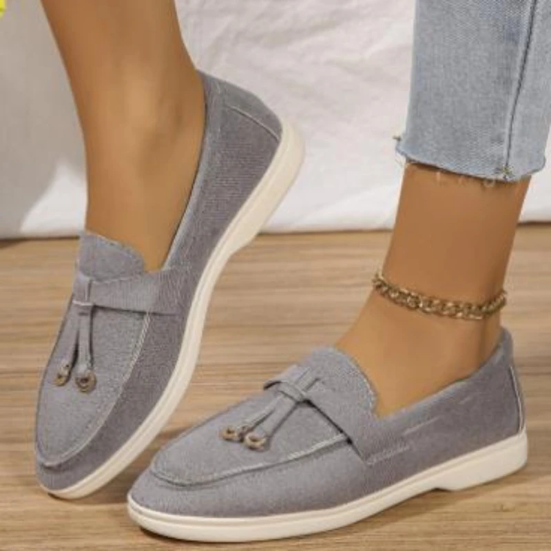 New Women Loafers Slip on Ladies Spring Autumn Casual Flat Shoes Pu Leather Single Shoes