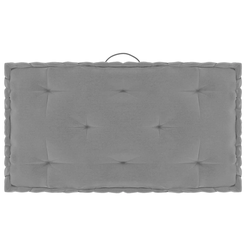 VidaXL cushion for floor pallet cotton gray 73x40x7 cm