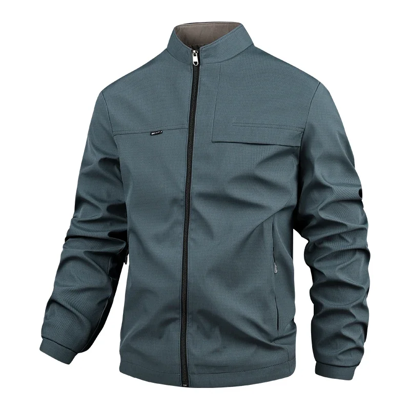 

2025 2025 Autumn Winter Men's Jacket Windbreaker Casual Zipper Stand Collar Solid Hiking Working Outdoors