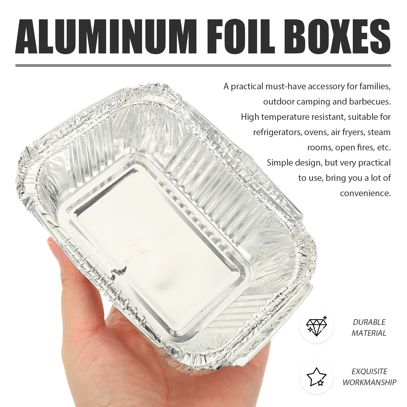 

125 шт., коробка для завтрака из оловянной фольги, безопасные контейнеры для микроволновой печи, многофункциональные формы для выпечки еды, формы для барбекю, бытовые коробки