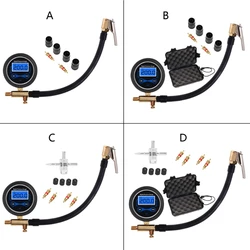 Digital Car Truck Air Tire Inflator Digital Pressure Gauge with Air Chuck & Hose Tire Pressure Gauge Tool for Car Truck