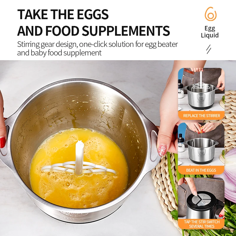 STLF Thicker Glass 2L Chopper Factory Supply Fascinating Price Wholesale High Quality Food Vegetable Chopper