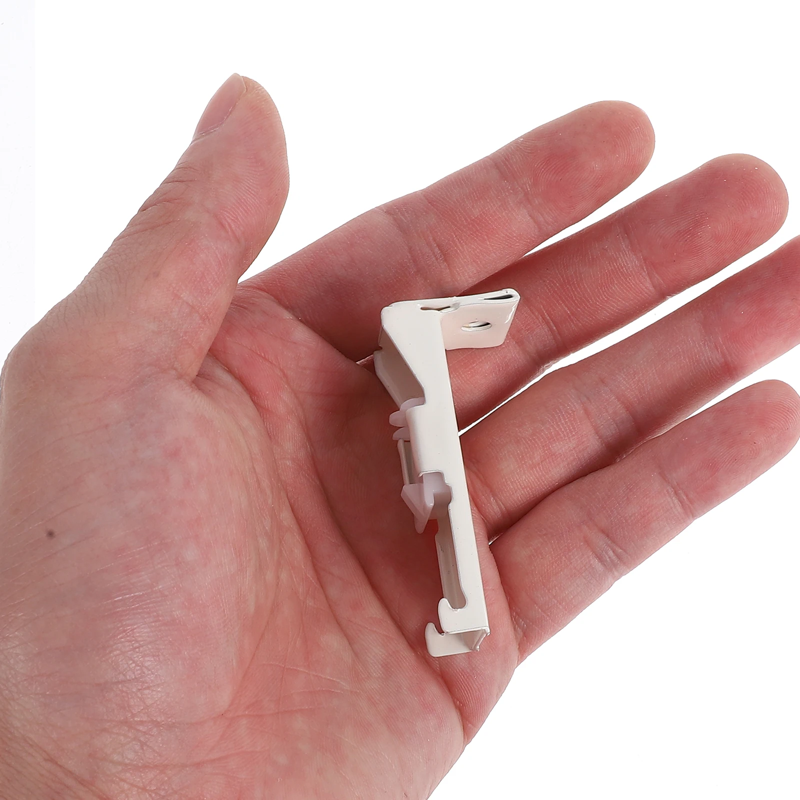 

12Pcs Curtain Bracket Iron ABS Resistant Deformation Simple Installation Flexible Length Adjustment Home Decor