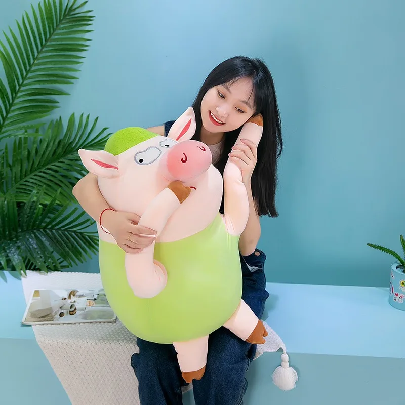 Jouet en peluche Kawaii, cochon câlin, poupée douce, Couple de porcs, Animal rempli, cadeau d'anniversaire pour enfants, grand oreiller mignon, décor pour enfants