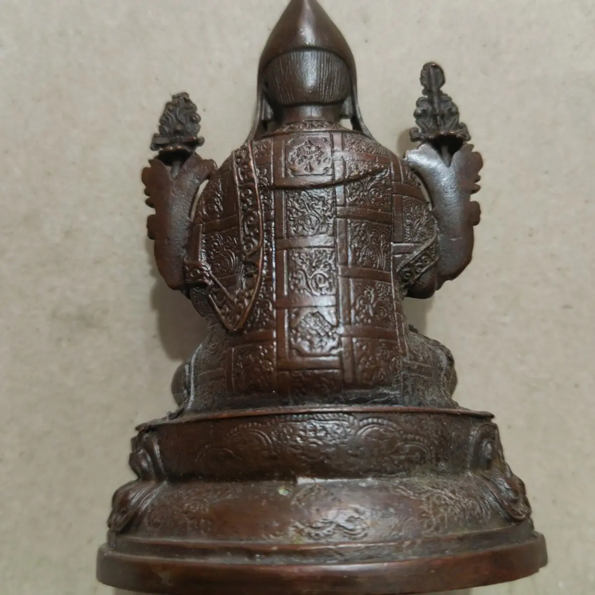 Seiko pure copper sect, Kaba master copper Buddha statue, Tibetan tantra antique car entrance, Buddhist hall, offering ornaments