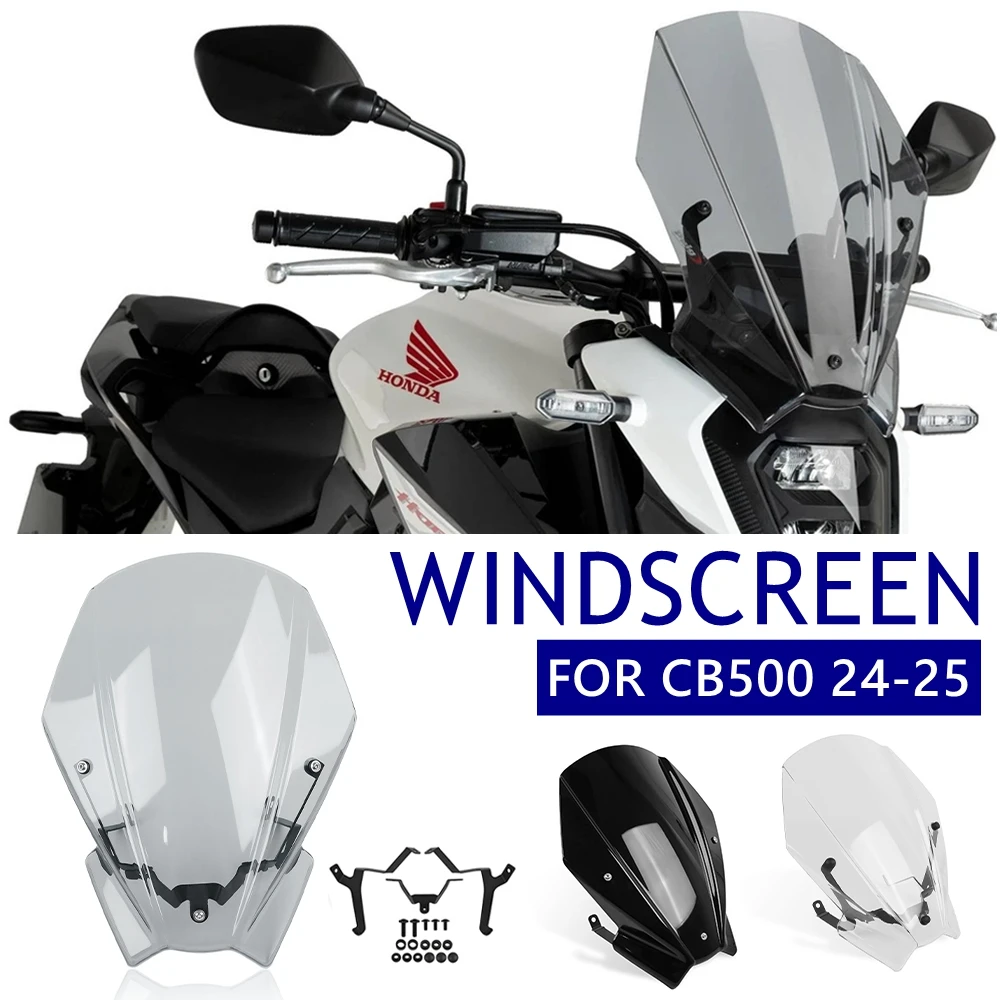 Motorcycle Touring Windscreen Windshield For Honda CB500 Hornet CB 500 2024 2025 Wind Deflector Visor Screen Bubble Double