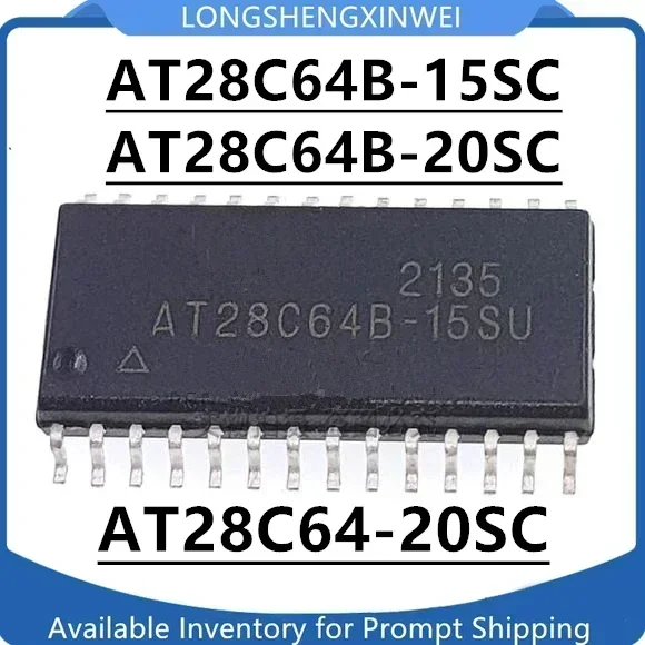 1PCS New AT28C64B-15SC AT28C64B-20SC AT28C64-20SC SOP-28 Surface Mount Erasable Memory in Stock Original