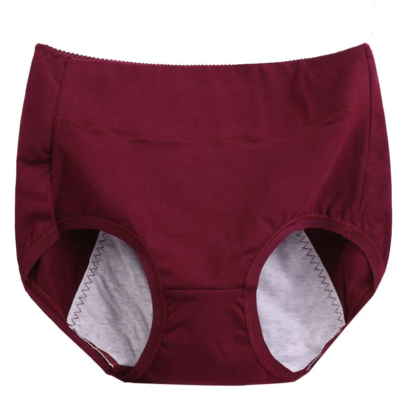 Large Size 3pcs  Briefs Women's Underpants Physiological Panties Lingerie High Waist Cotton Underwear Female Intimates