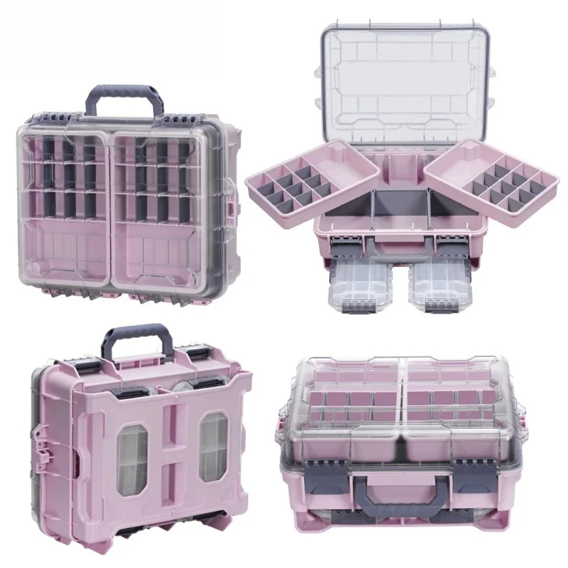 Folding Plastic Boxes Bait Storage Bag Organizer Tackle Toolbox Equipment Goods Accessories Box Tool Fishing