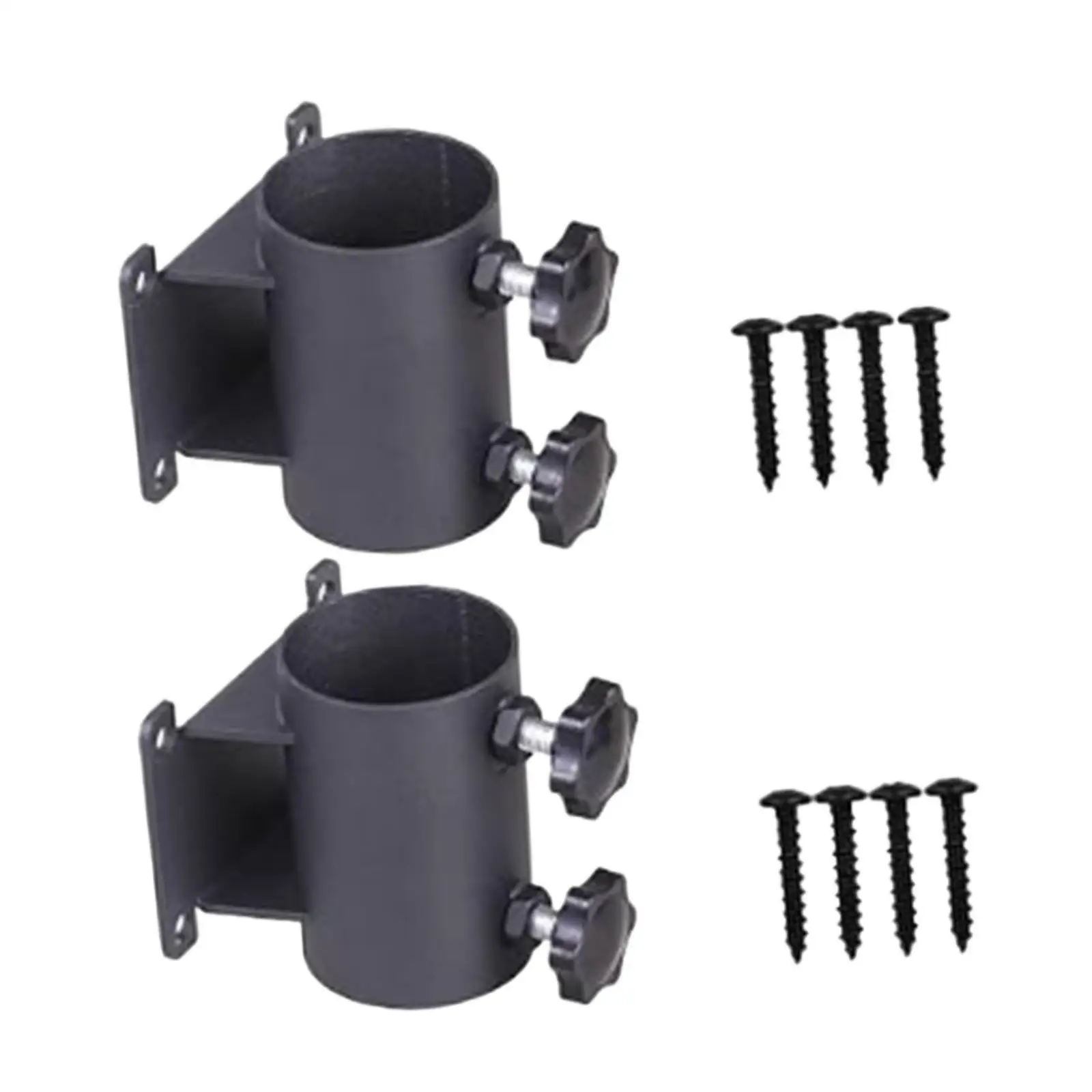 Garden Railing Umbrella Mount Adjustable Iron Clamp Stand Outdoor Patio Accessory for Sunshade Parasol Support