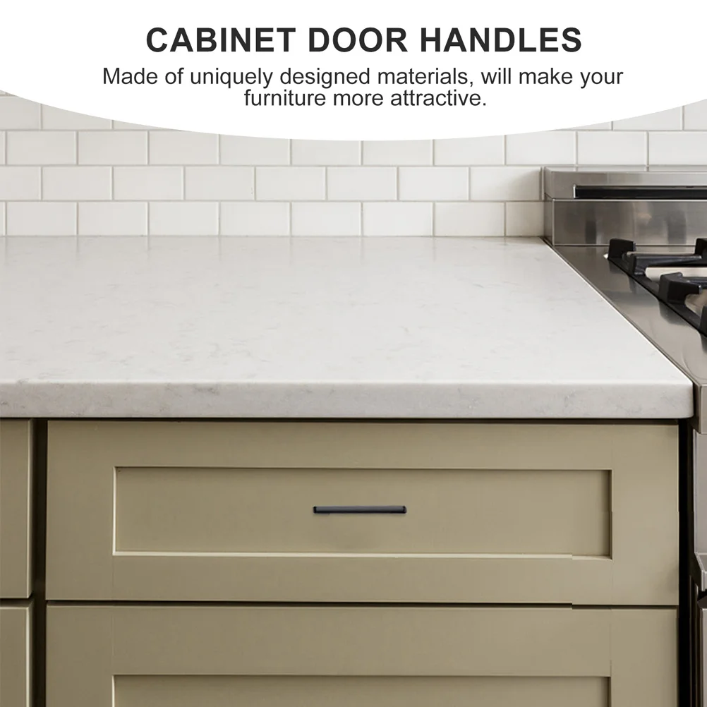 1 пара дверных ручек шкафа из цинкового сплава, черные ручки для ящиков, современный шкаф, мебельная фурнитура, металлические дверные ручки