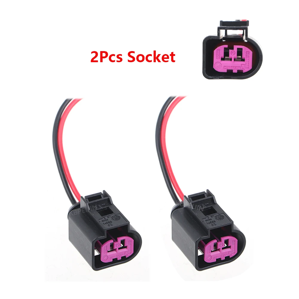 For VW Audi Mercedes Benz Car Light Socket Horn Plug Wire Harness Connector Replacement Parts 2PC