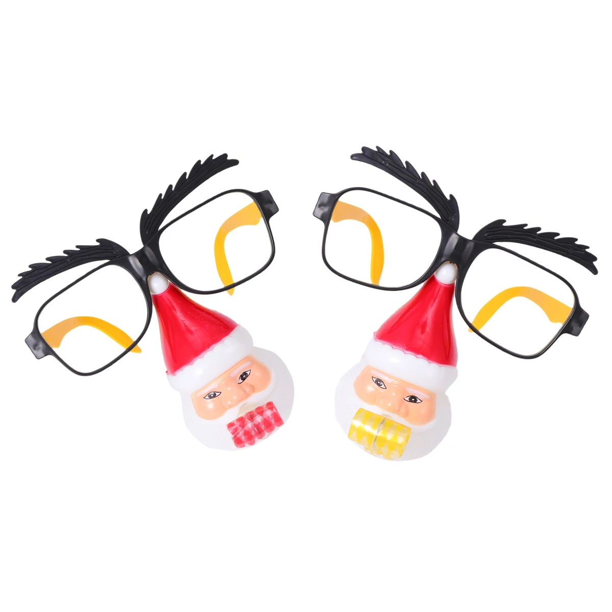 

6 Pcs Christmas Santa Glasses Eyewear Fun Whistle Photo Props Vibrant Colors Party Favors Cosplay Masquerade Carnival Holiday