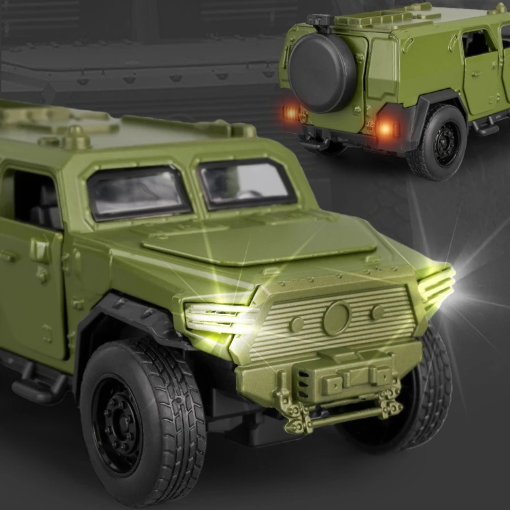 1:32 Militair voertuig Gepantserd voertuig Legering automodel Trek vierwielophanging Kleine geschenken voor jongens