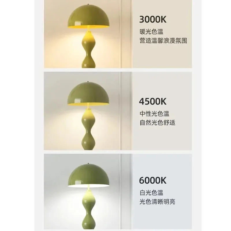 Imagem -04 - Macaron Mushroom Led Floor Lamps para Sala de Estar Sofá Lado Controle Remoto Dim Standing Lamp Quarto Luz de Cabeceira Home Decor