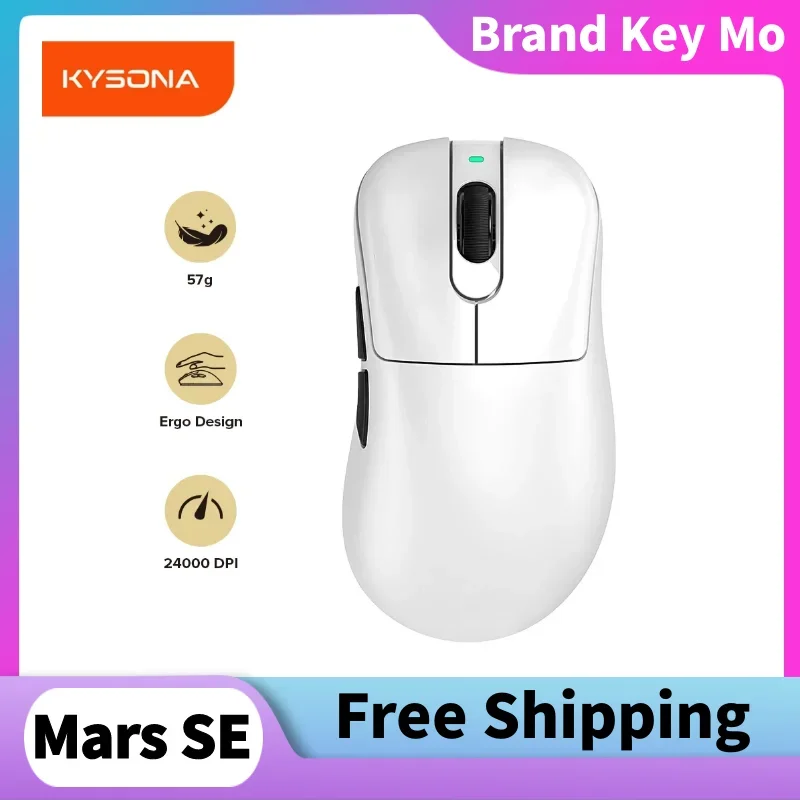 KYSONA Mars SE 1KHz Wireless Bluetooth Gaming Mouse PAW3311 24000DPI Macro Defines Wired Lightweight Gaming Mouse Accessories