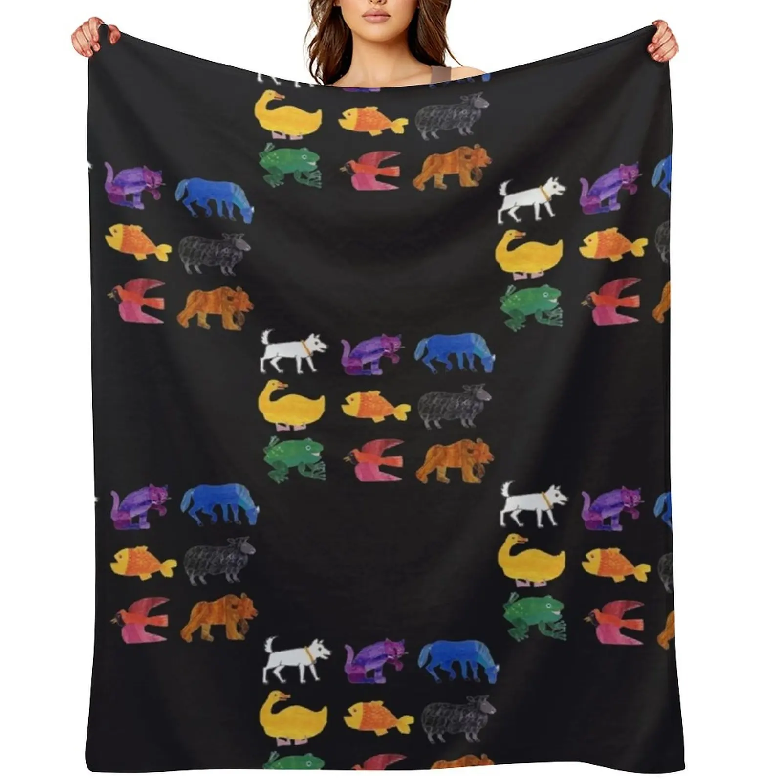 

Eric Carle Animals Throw Blanket Sofa Blankets For Baby Fashion Sofas Travel Blankets