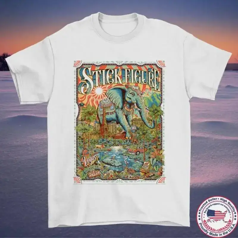 Stick Figure Band Reggae Rise Up Las Vegas 2024 T Shirt Full Size S 5Xl