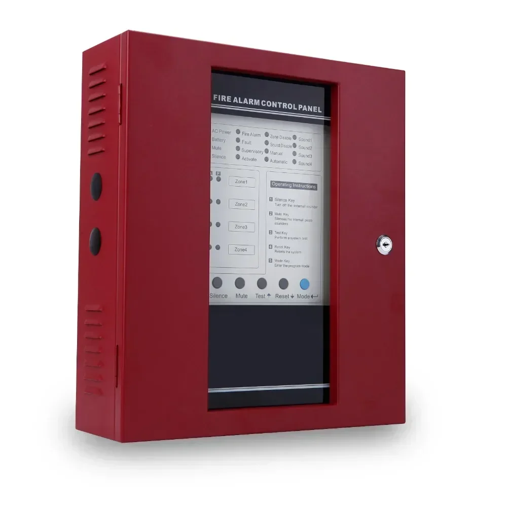 Fire Alarm Control Panel Fire Fighting Fire Detection System High Quality 4 Zone Conventional SR-P01-4 220VAC