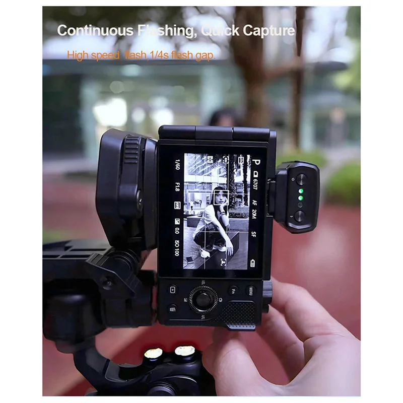 

New-ORDRO Camera Light Speedlite 3-Step Adjustable For Fuji Sony Nikon Canon Digital Film DSLR Cameras B