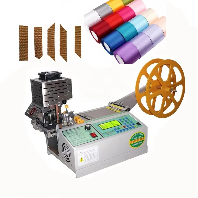 Top Quality Ribbon Pvc Belt Cutting Machine Popular Satin Ribbon Cutting Machine Protective Hat Elastic Cutting Machine