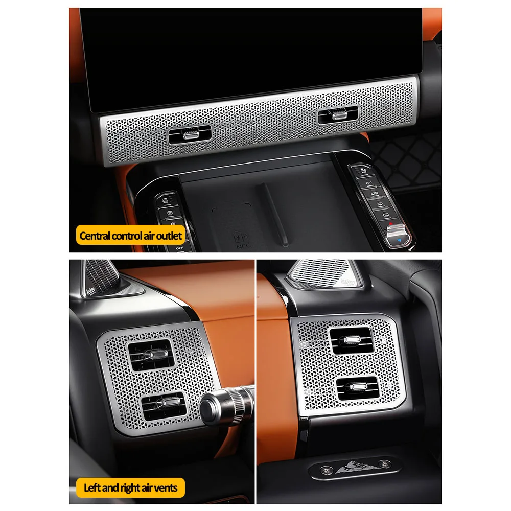 Central Control Air Outlet Mask For Chery Jetour G700 2025 2026 Car Modification Accessories Stainless Steel Protective Cover