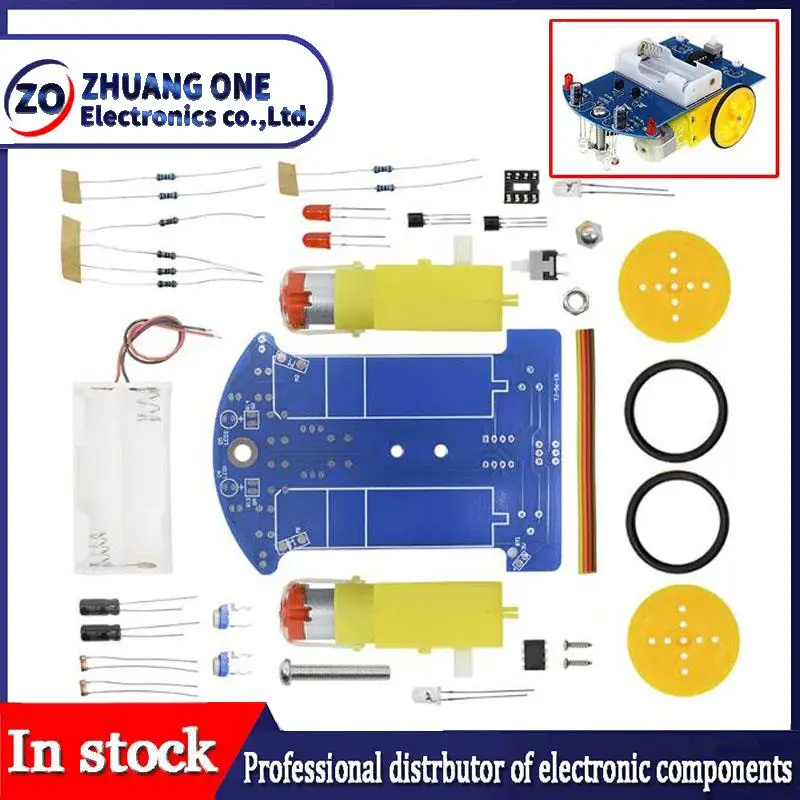 D2-1 Kit fai da te linea di tracciamento intelligente Kit per auto intelligente TT Kit elettronico fai da te Smart Patrol parti di automobili fai da