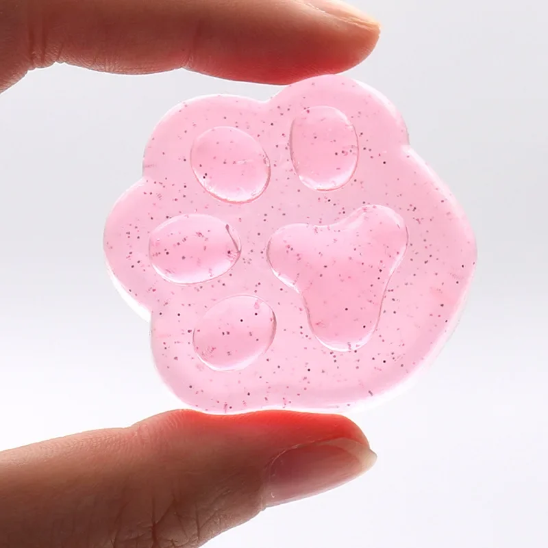 Mini Squeeze Mochi Cat\'s Paw Anti-Stress Ball Toys Kawaii Squishy Transparent Novelty Fidget Funny Stranger Kids Pop Gift