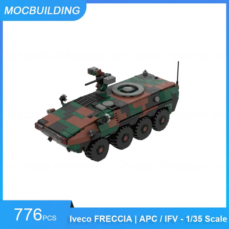 MOC Building Blocks FRECCIA | APC / IFV 1/35 Scale Tank Model DIY Assemble Bricks Military Educational Xmas Toys Gifts 776PCS