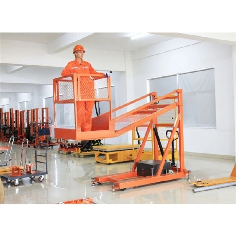 NK28B Gabelstapler, robuste elektrische Hebeplattform, Achsschenkelarm, Personalplattform, Gabelstapler, Betrieb in großer Höhe