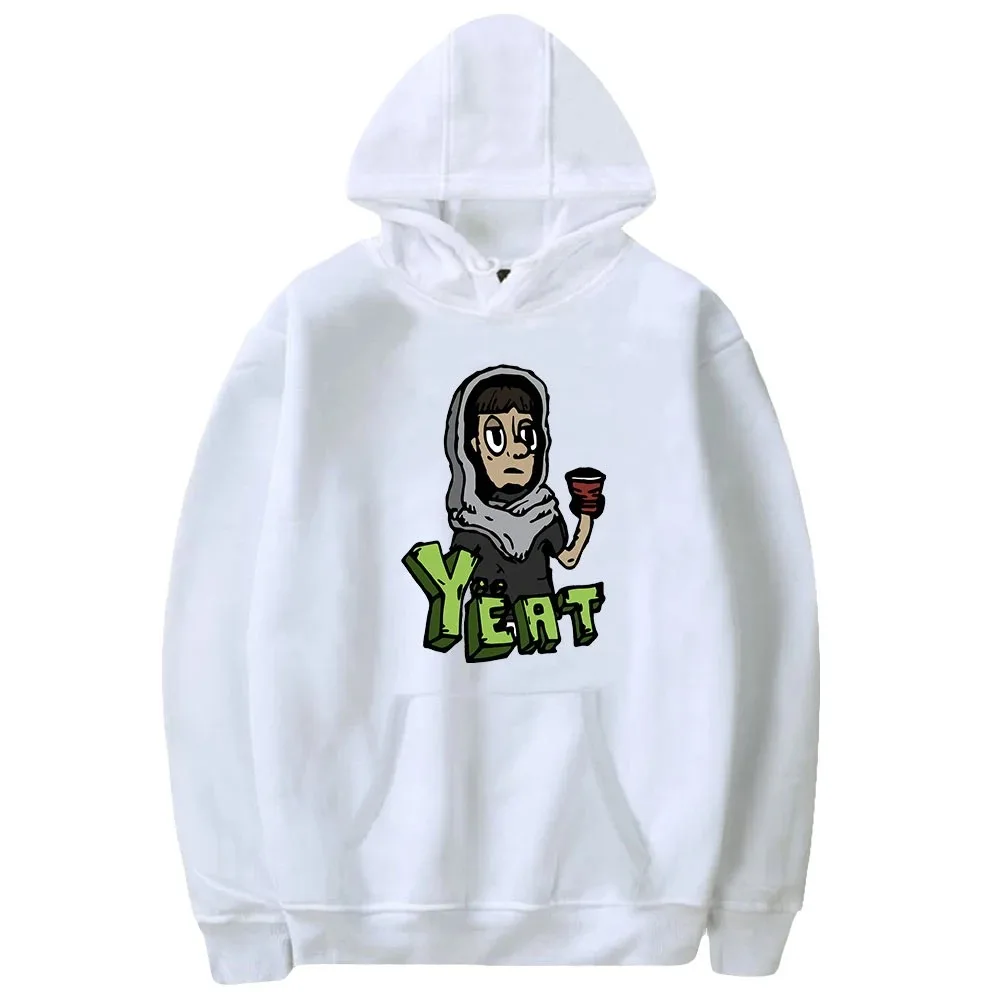 A unisex rap singer Yeat Merch hoodie, compressed sleeve T-shirt, casual style, hip-hop round neck, Homens e Mulhers, Frete