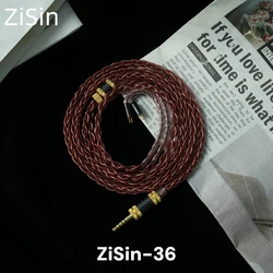 ZiSin 36 8 Core  HIFI Earphone Upgrade Cable with 4.4/3.5mm MMCX 0.78,Suitable For Bravery F1 AKG MK4 IEM.
