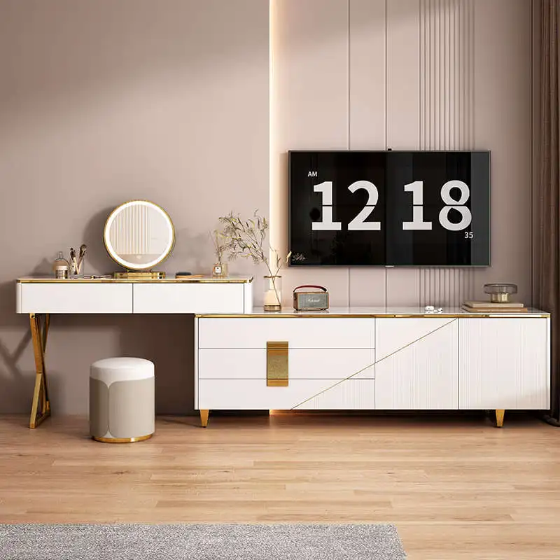 makeup stand tv stands Cabinet makeup toiletries mobile vanity desk with mirror and lights cheap dressing table Floor dresser