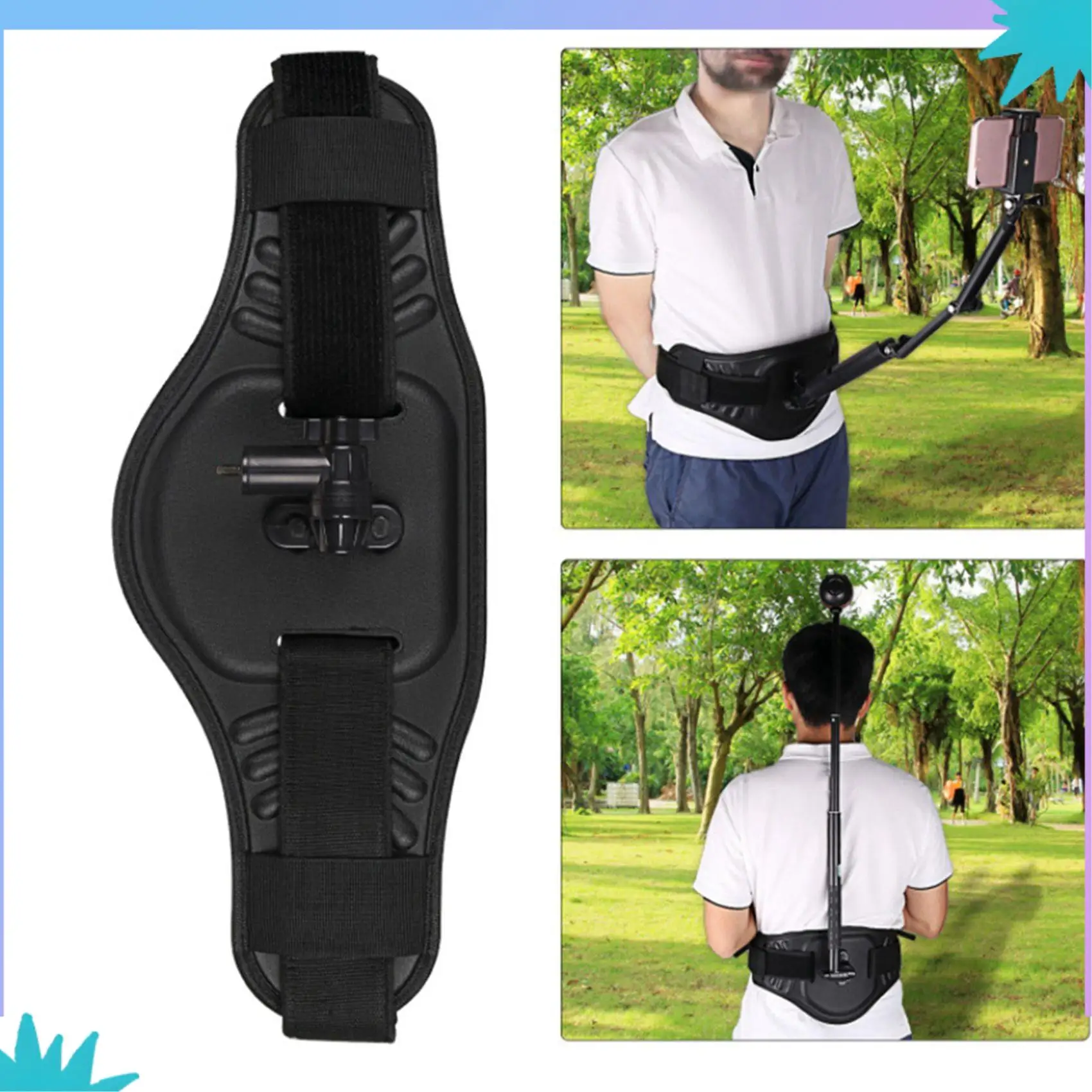 ABZW 2X Wearable Waist Bracket Time Invisible Selfie Stick For Insta360 ONE X/X2 Bar Panoramic Accessories For Gopro Fusion