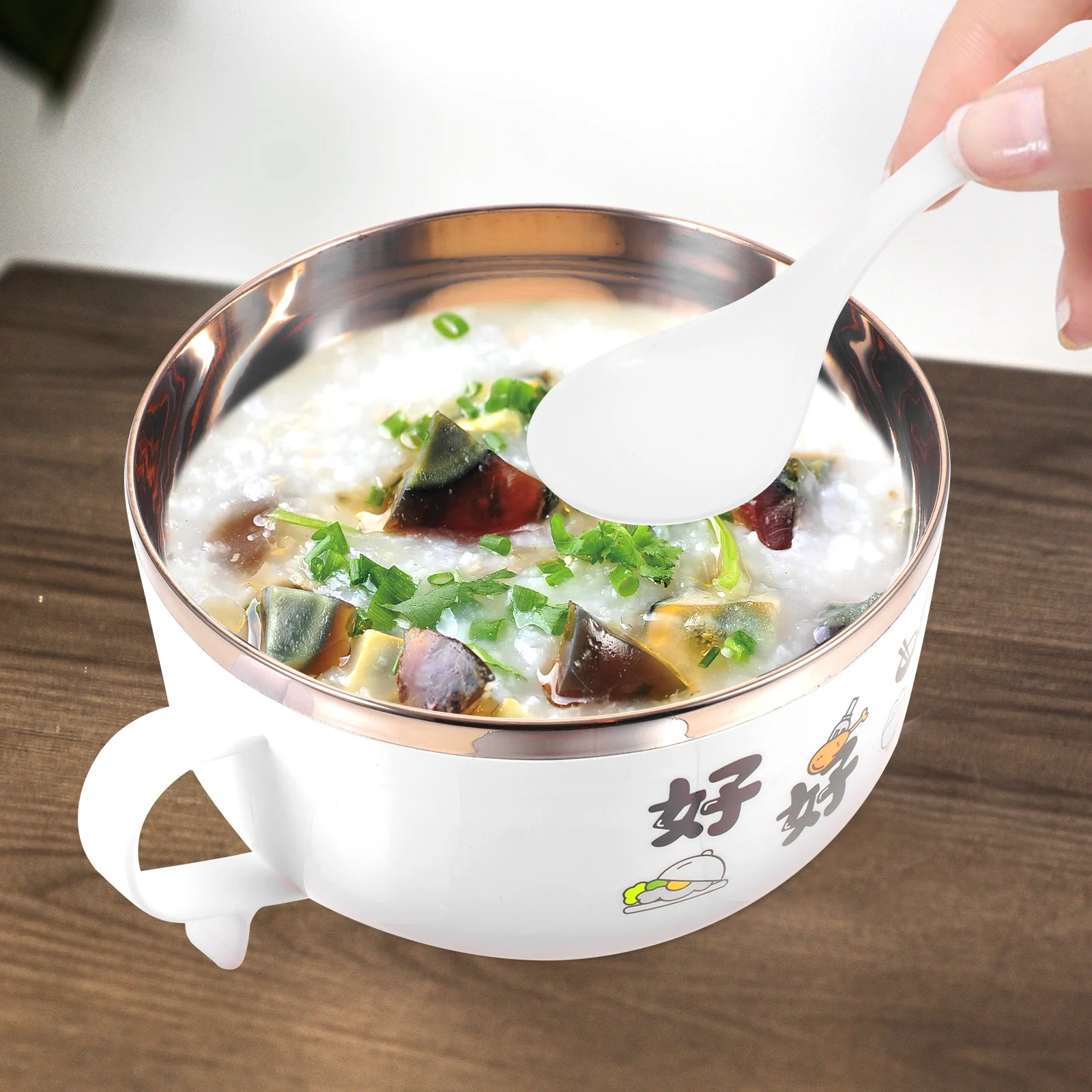 

Stainless Steel Cartoon Bento Box Insulated Noodle Bowl With Lid Soup Container For Ramen Rice Meal Prep Reusable Food