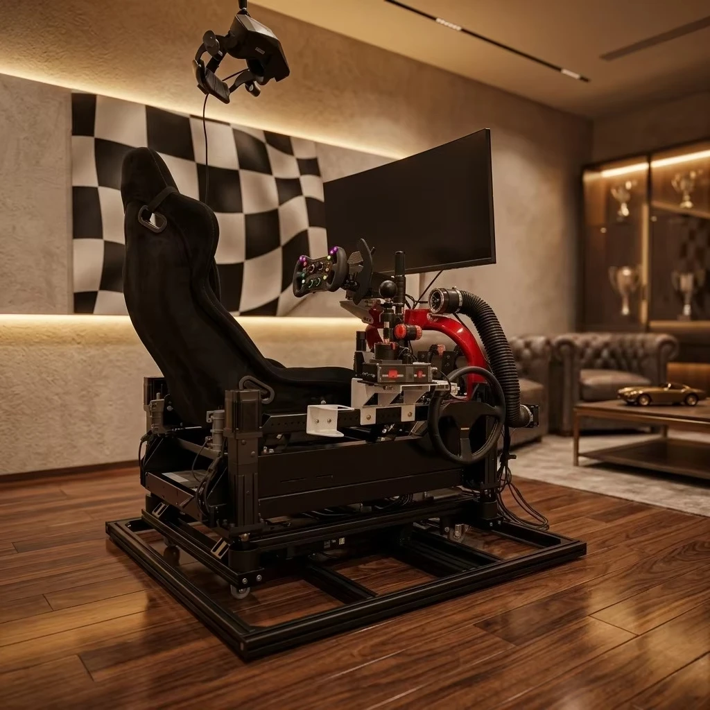 Dynamic Feedback Sim Racing Cockpit, Professional Grade Simulator for Home Racers, Immersive Driving Experience
