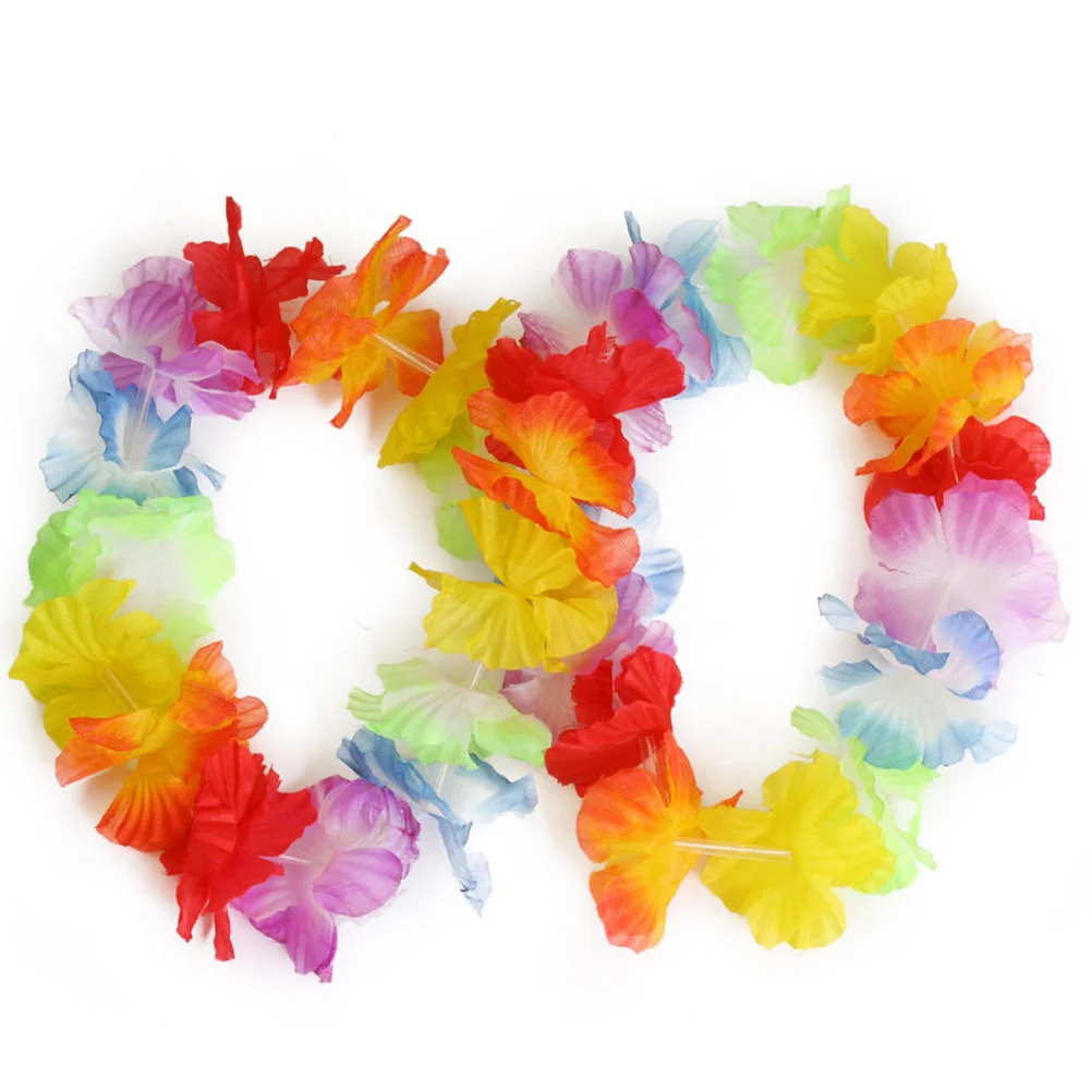 Diadema de flores con diseño Floral exquisito para reunión de Luau Tropical, portátil, para colgar en la pared, 12 Uds.