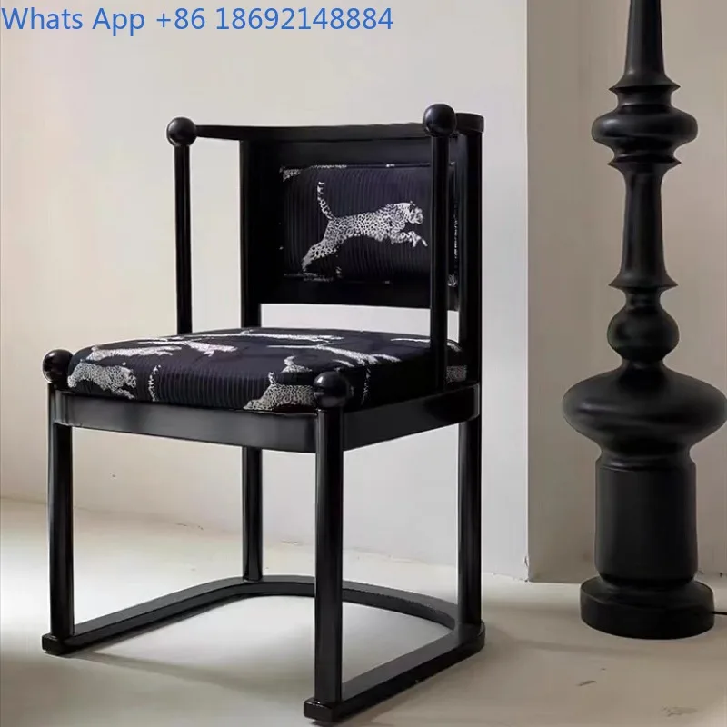 

French Retro Home Dining Chair Single Vanity Makeup Leisure Chair