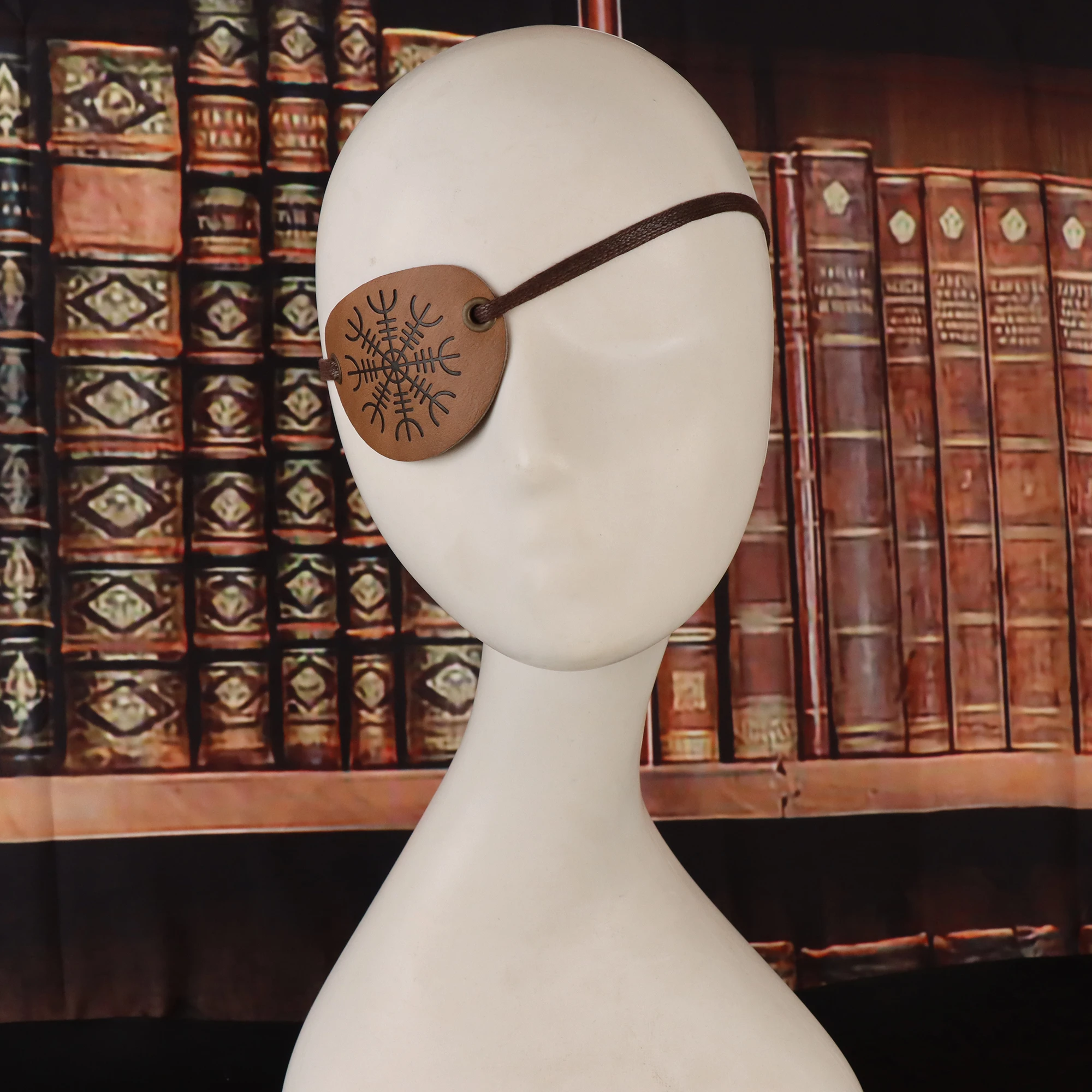 عقال من قطعتين عتيقة في العصور الوسطى ، قناع العين المموجة ، قرصان فايكنغ ، إكسسوارات لعب الأدوار في الهالهلاوس ، الملوثات العضوية الثابتة